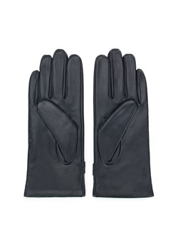 Damskie rękawiczki skórzane z klamerkami czarne ze sklepu WITTCHEN w kategorii Rękawiczki damskie - zdjęcie 145173952