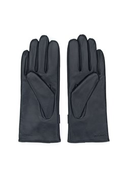 Damskie rękawiczki skórzane z wycięciem i klamerką czarne ze sklepu WITTCHEN w kategorii Rękawiczki damskie - zdjęcie 145173992