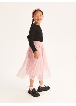Reserved - Plisowana spódnica midi - Różowy ze sklepu Reserved w kategorii Spódnice dziewczęce - zdjęcie 145188944