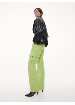 Reserved - Spodnie z wiskozą - zielony ze sklepu Reserved w kategorii Spodnie damskie - zdjęcie 145192772