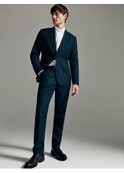 Reserved - Garniturowe spodnie slim - Granatowy ze sklepu Reserved w kategorii Spodnie męskie - zdjęcie 145199051