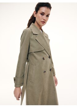 Reserved - Klasyczny trencz - Zielony ze sklepu Reserved w kategorii Płaszcze damskie - zdjęcie 145203520