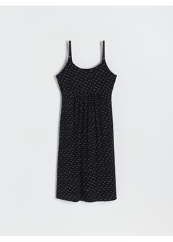 Reserved - Koszula nocna z wiskozą - czarny ze sklepu Reserved w kategorii Koszule nocne - zdjęcie 145208822