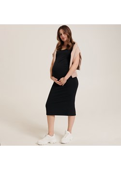 Sinsay - Sukienka midi MAMA - Czarny ze sklepu Sinsay w kategorii Sukienki ciążowe - zdjęcie 145228933
