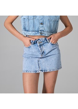 Sinsay - Spódnica mini jeansowa - Niebieski ze sklepu Sinsay w kategorii Spódnice - zdjęcie 145229531