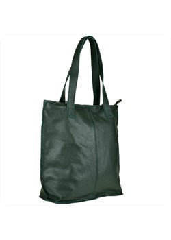 Duża torba skóra licowa zieleń butelkowa włoska xl ze sklepu melon.pl w kategorii Torby Shopper bag - zdjęcie 145239410