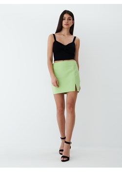 Mohito - Spódnica mini z rozcięciem Eco Aware - Zielony ze sklepu Mohito w kategorii Spódnice - zdjęcie 145256700