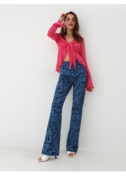 Mohito - Spodnie z rozszerzaną nogawką - Niebieski ze sklepu Mohito w kategorii Spodnie damskie - zdjęcie 145261982