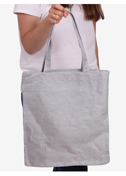 Szara materiałowa torba shopper damska - Akcesoria - Szary