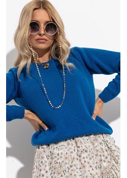 F1275 wełniany sweter, Kolor niebieski, Rozmiar 34/36, Fobya ze sklepu Primodo w kategorii Swetry damskie - zdjęcie 145324064
