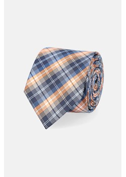 Krawat Pomarańczowo-Granatowy w Kratę ze sklepu Lancerto S.A. w kategorii Krawaty - zdjęcie 145353143