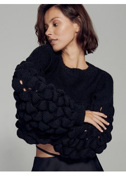 Reserved - Krótki sweter - Czarny ze sklepu Reserved w kategorii Swetry damskie - zdjęcie 145396614