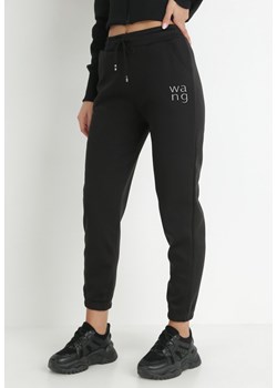 Czarne Spodnie Dresowe Rassi ze sklepu Born2be Odzież w kategorii Spodnie damskie - zdjęcie 145412094