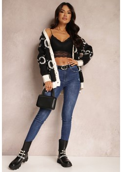 Granatowe Jeansy Skinny Push Up Chavi ze sklepu Renee odzież w kategorii Jeansy damskie - zdjęcie 145414371