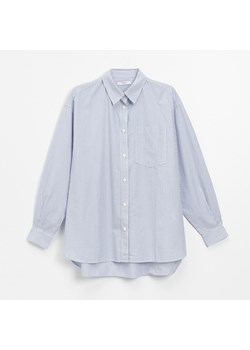 Bawełniana koszula oversize w błękitne paski - Paski ze sklepu House w kategorii Koszule damskie - zdjęcie 145447441