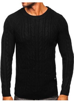 Czarny sweter męski Denley MM6010 ze sklepu Denley w kategorii Swetry męskie - zdjęcie 145753892
