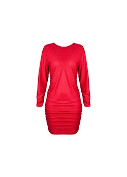 Czerwona błyszcząca sukienka mini bez pleców ze sklepu Kokietki w kategorii Sukienki - zdjęcie 145759132