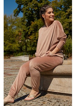 Komplet damski z długim rękawem i długimi nogawkami Juga, Kolor beżowy, Rozmiar XL, Italian Fashion ze sklepu Intymna w kategorii Dresy damskie - zdjęcie 145796394
