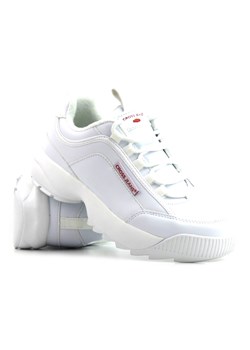 Masywne sneakersy damskie - CROSS JEANS EE2R4133C, białe ze sklepu ulubioneobuwie w kategorii Buty sportowe damskie - zdjęcie 145834800