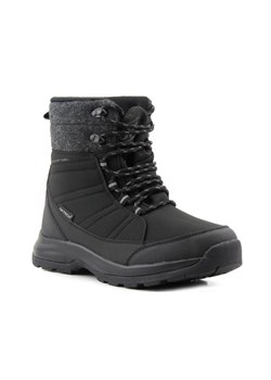 Śniegowce, buty zimowe damskie z materiałem Softshell - DK TECH 2104, czarne ze sklepu ulubioneobuwie w kategorii Śniegowce damskie - zdjęcie 145881353