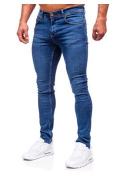 Granatowe spodnie jeansowe męskie regular fit Denley 6767R ze sklepu Denley w kategorii Jeansy męskie - zdjęcie 145905152