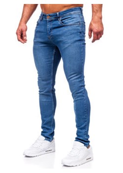 Granatowe spodnie jeansowe męskie regular fit Denley 3434 ze sklepu Denley w kategorii Jeansy męskie - zdjęcie 145905153