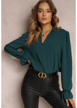 Ciemnozielona Bluzka Zhadina ze sklepu Renee odzież w kategorii Bluzki damskie - zdjęcie 145977240