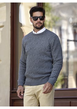 Sweter męski - Edward - popiel - M ze sklepu Swetry Lasota w kategorii Swetry męskie - zdjęcie 145984032
