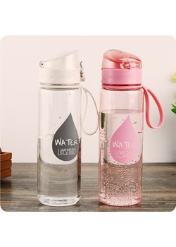 Butelka na wodę - Różowy / 500ml ze sklepu Valetta.pl w kategorii Bidony i butelki - zdjęcie 146018174