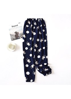 Spodnie do spania w kolorowe wzory - Niebieski / S ze sklepu Valetta.pl w kategorii Spodnie damskie - zdjęcie 146021332