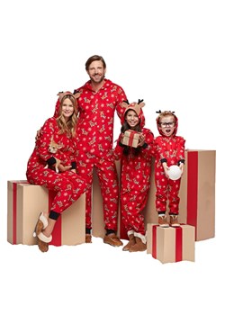 Jednoczęściowa piżama dziecięca z motywem świątecznym - Czerwony / 3 miesiące ze sklepu Valetta.pl w kategorii Piżamy dziecięce - zdjęcie 146023001