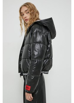 HUGO kurtka damska kolor czarny zimowa ze sklepu ANSWEAR.com w kategorii Kurtki damskie - zdjęcie 146027202