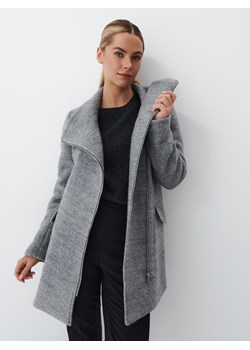 Mohito - Szary płaszcz z wełną - Szary ze sklepu Mohito w kategorii Płaszcze damskie - zdjęcie 146078723