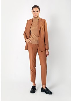 Camelowe spodnie w kant ze sklepu Molton w kategorii Spodnie damskie - zdjęcie 146080091
