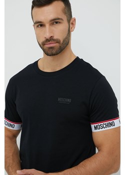 Moschino Underwear t-shirt bawełniany kolor czarny z aplikacją ze sklepu ANSWEAR.com w kategorii T-shirty męskie - zdjęcie 146110814