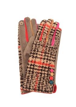 Rękawiczki w kolorze jasnobrązowym ze wzorem ze sklepu Limango Polska w kategorii Rękawiczki damskie - zdjęcie 146245813