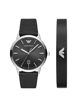 Emporio Armani zegarek i bransoletka męski kolor srebrny ze sklepu ANSWEAR.com w kategorii Zegarki - zdjęcie 146254641