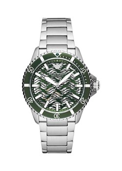 Emporio Armani zegarek męski kolor srebrny ze sklepu ANSWEAR.com w kategorii Zegarki - zdjęcie 146254771
