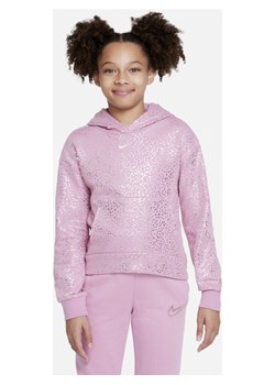 Dzianinowa bluza z kapturem dla dużych dzieci (dziewcząt) Nike Sportswear - Różowy ze sklepu Nike poland w kategorii Bluzy dziewczęce - zdjęcie 146277363