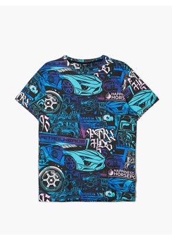 Cropp - Wzorzysty T-shirt - fioletowy ze sklepu Cropp w kategorii T-shirty męskie - zdjęcie 146305894