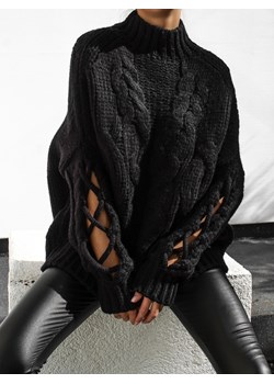 Sweter Sheridan Czarny ze sklepu Lisa Mayo w kategorii Swetry damskie - zdjęcie 146365053