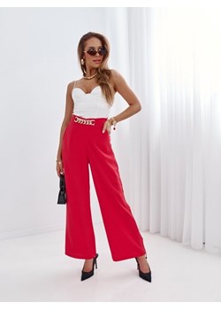 Spodnie Ally Czerwone ze sklepu Lisa Mayo w kategorii Spodnie damskie - zdjęcie 146366754