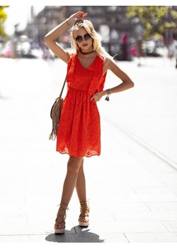 Sukienka Samanta Czerwona ze sklepu Lisa Mayo w kategorii Sukienki - zdjęcie 146369901