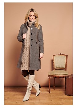 Płaszcz przejściowy w kolorze beżowo-ciemnobrązowym ze sklepu Limango Polska w kategorii Płaszcze damskie - zdjęcie 146390731