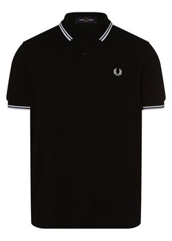 Fred Perry Męska koszulka polo Mężczyźni Bawełna czarny jednolity ze sklepu vangraaf w kategorii T-shirty męskie - zdjęcie 146514684