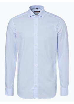 Eterna Slim Fit Koszula męska niewymagająca prasowania Mężczyźni Slim Fit Bawełna jasnoniebieski jednolity kołnierzyk włoski ze sklepu vangraaf w kategorii Koszule męskie - zdjęcie 146514700