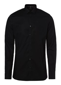 OLYMP No. Six Koszula męska łatwa w prasowaniu z bardzo długim rękawem Mężczyźni Super Slim Fit Bawełna czarny jednolity kołnierzyk kent ze sklepu vangraaf w kategorii Koszule męskie - zdjęcie 146514710