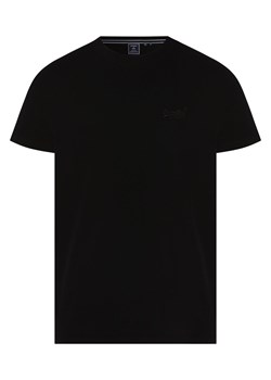 Superdry T-shirt męski Mężczyźni Bawełna czarny jednolity ze sklepu vangraaf w kategorii T-shirty męskie - zdjęcie 146515152