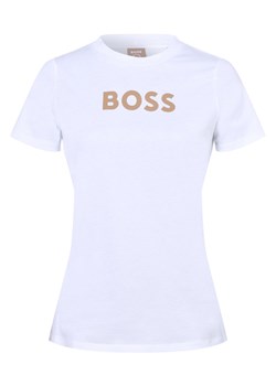 BOSS Orange T-shirt damski Kobiety Bawełna biały nadruk ze sklepu vangraaf w kategorii Bluzki damskie - zdjęcie 146515893