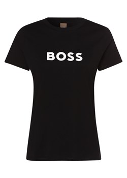 BOSS Orange T-shirt damski Kobiety Bawełna czarny nadruk ze sklepu vangraaf w kategorii Bluzki damskie - zdjęcie 146515894